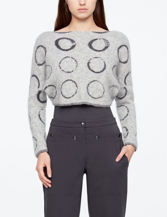 Sarah Pacini KURZER PULLOVER - KREIS-MOTIV