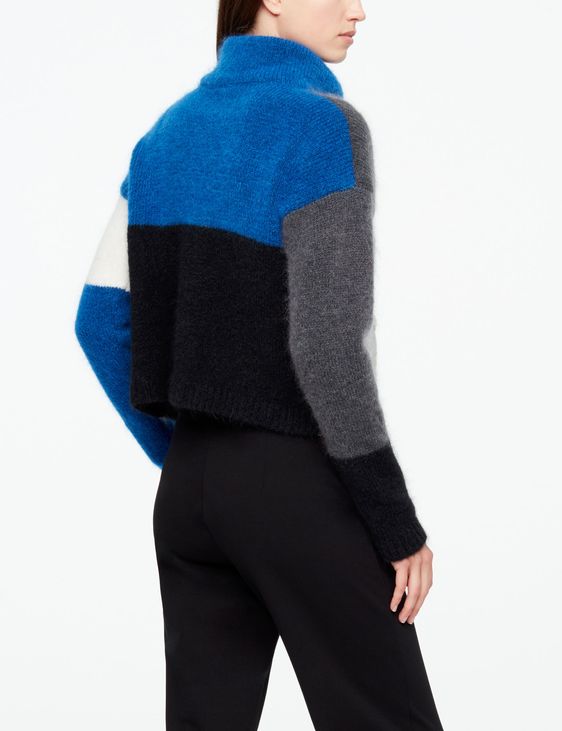 Sarah Pacini SHORT CARDIGAN - COLOR-BLOCK