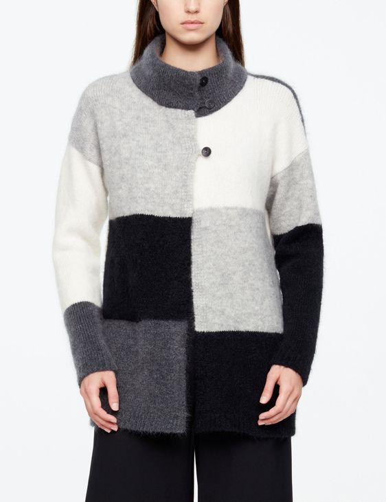 Sarah Pacini LANGER CARDIGAN - FARB-BLOCK