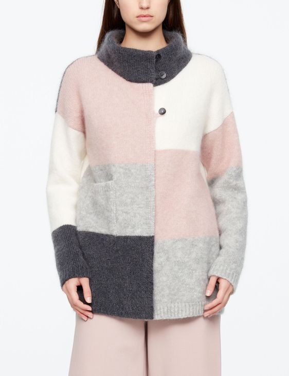 Sarah Pacini LANGER CARDIGAN - FARB-BLOCK