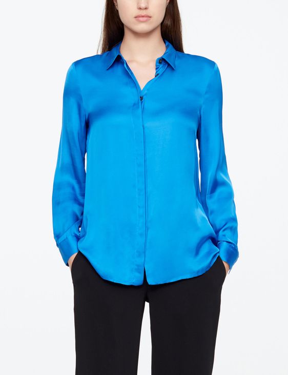 Sarah Pacini LONG SHIRT - SATIN EFFEKT