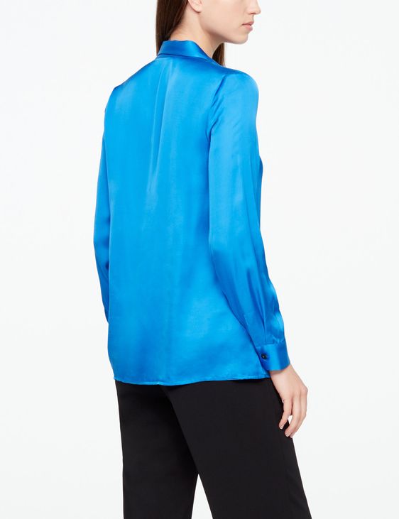 Sarah Pacini LONG SHIRT - SATIN EFFEKT