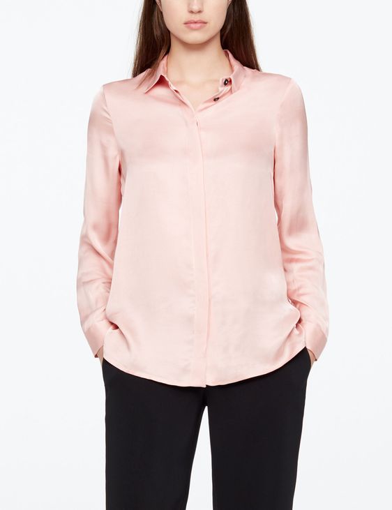 Sarah Pacini LONG SHIRT - SATIN EFFEKT