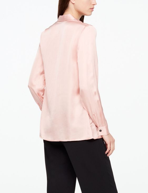 Sarah Pacini LONG SHIRT - SATIN EFFEKT