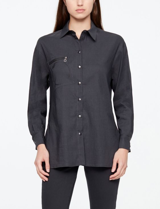 Sarah Pacini LONG SHIRT - STRETCH LINEN