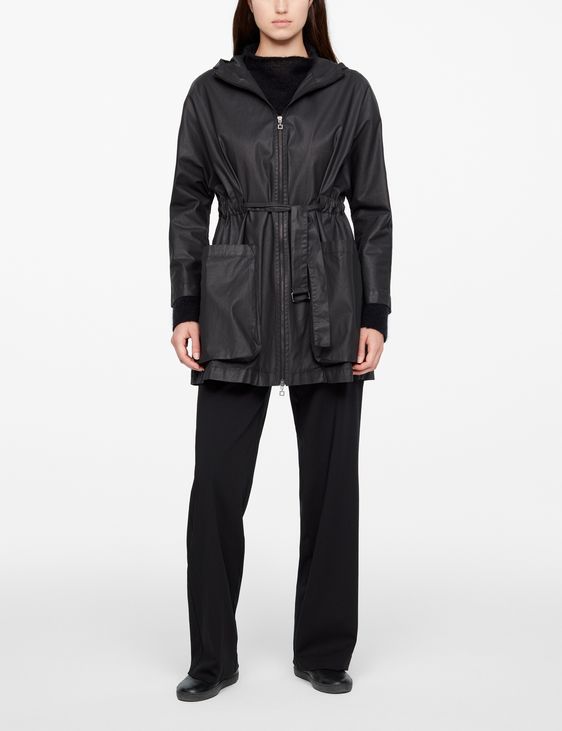 Sarah Pacini PARKA NOIRE - COTON RÉSINE
