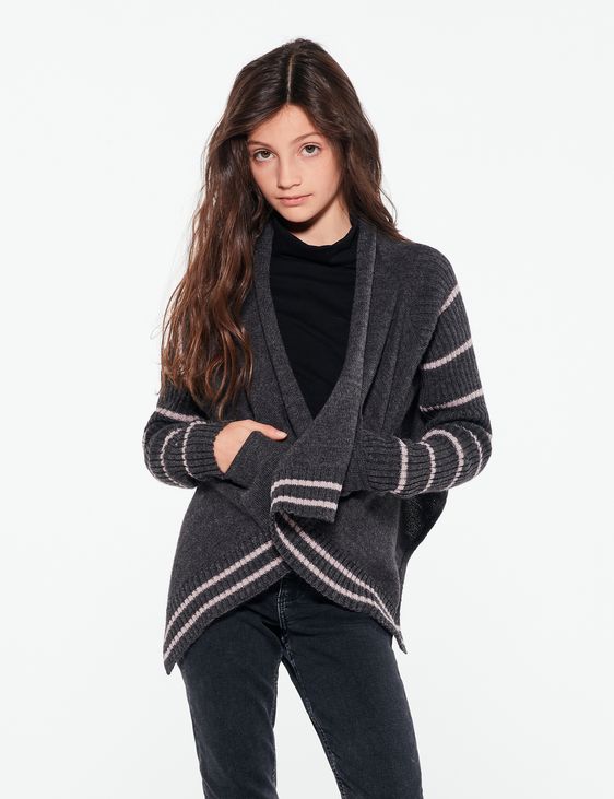 Sarah Pacini OPEN VEST - SUPERFIJN BREIWERK