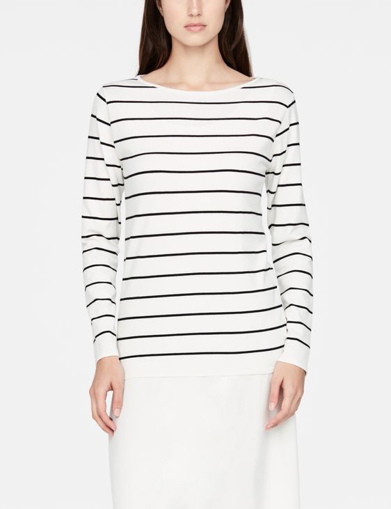 Sarah Pacini Langer Pullover - Streifen
