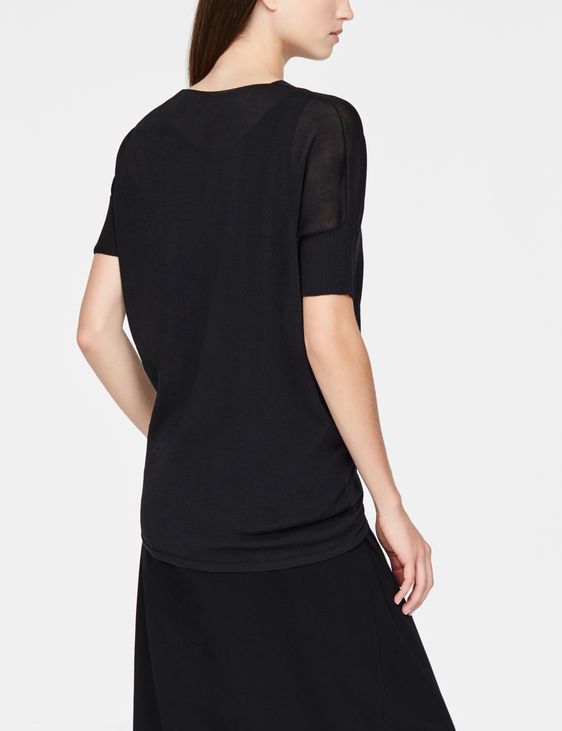 Sarah Pacini Mako cotton sweater - short sleeves