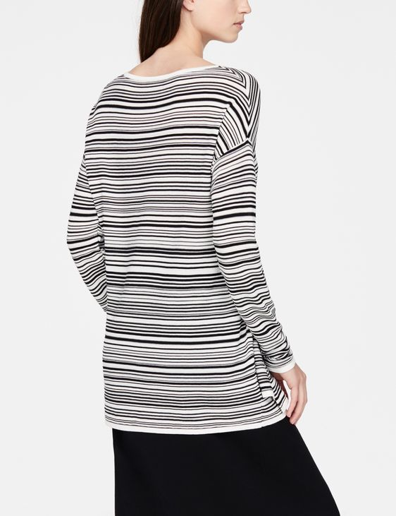 Sarah Pacini Asymmetrischer Pullover - Streifen