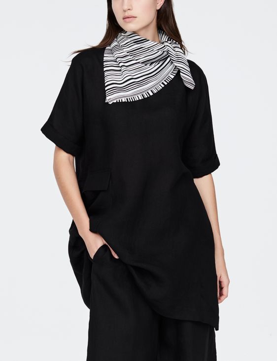Sarah Pacini Mako cotton scarf - stripes