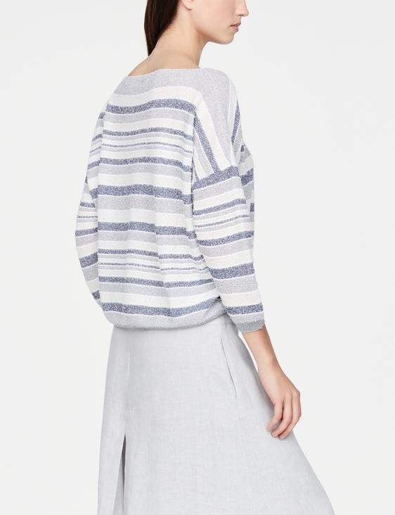 Sarah Pacini Full sleeve sweater - faded stripes