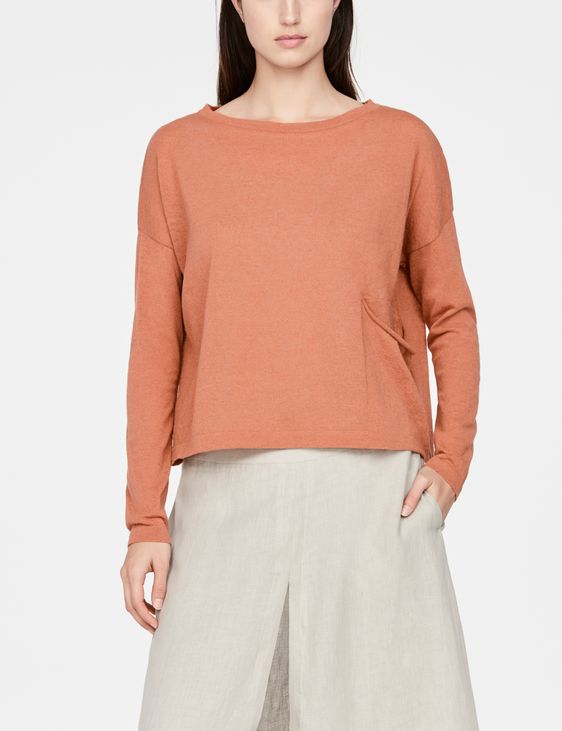 Sarah Pacini Linen-cotton sweater - cropped