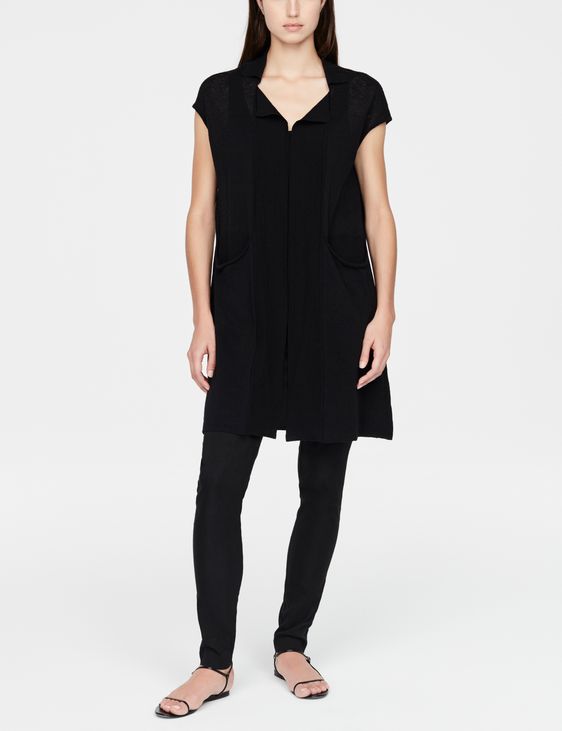 Sarah Pacini Linen-cotton cardigan