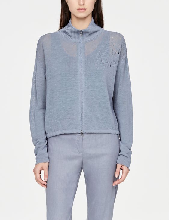 Sarah Pacini Leinen-Strickjacke - Mandana