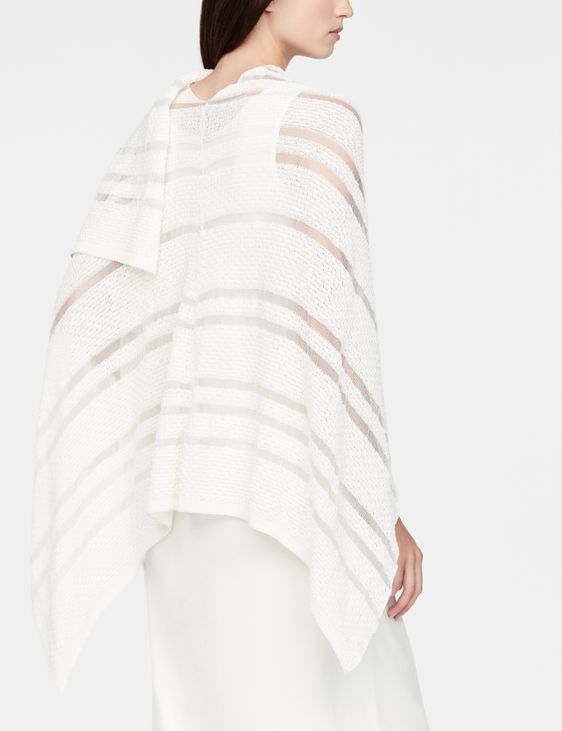 Sarah Pacini Leinenponcho - Sternstich
