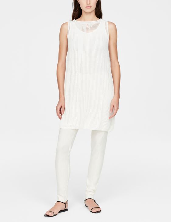 Sarah Pacini Robe en lin - motif perforé