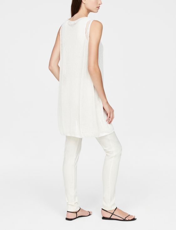 Sarah Pacini Robe en lin - motif perforé