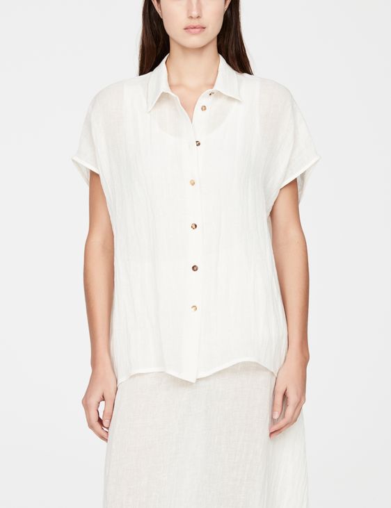 Sarah Pacini Linen shirt - rustic weave
