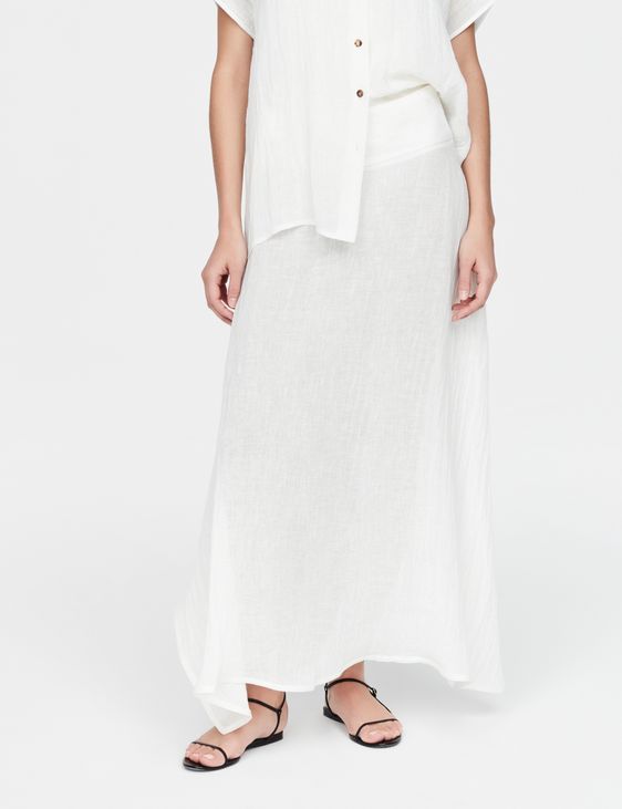 Sarah Pacini Linen skirt - rustic weave