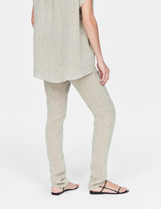 Sarah Pacini Linen pants - rustic weave