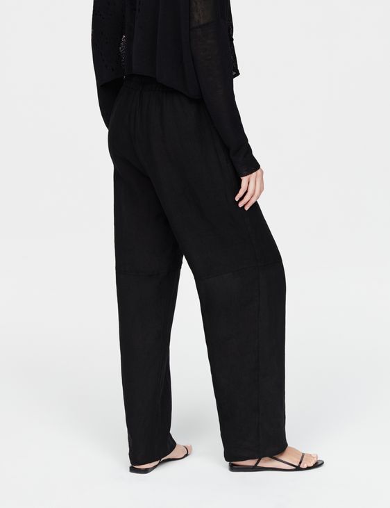 Sarah Pacini Pantalon en lin - cordon coulissant