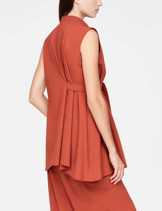 Sarah Pacini Ärmellose Jacke - Asymmetrisch