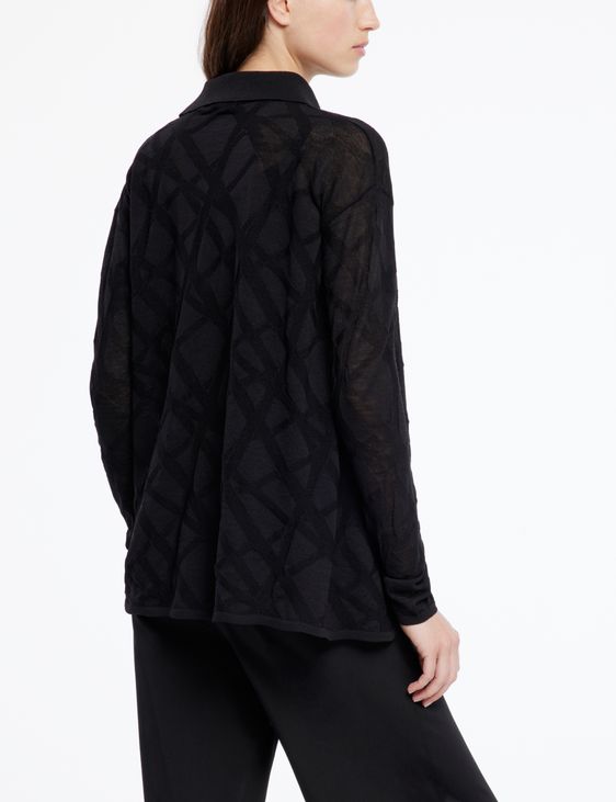 Sarah Pacini Merino sweater - polo style