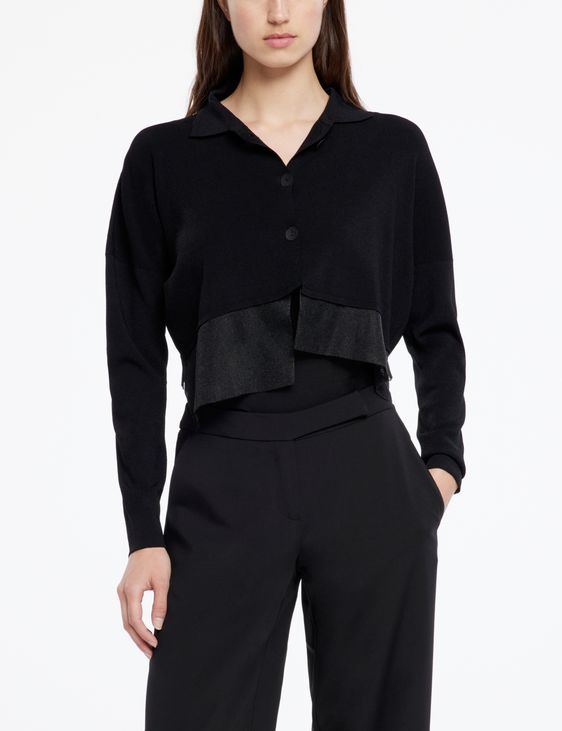 Sarah Pacini Cardigan court - inserts translucides