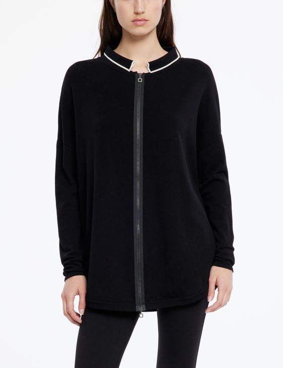 Sarah Pacini Long cardigan - col à découpe