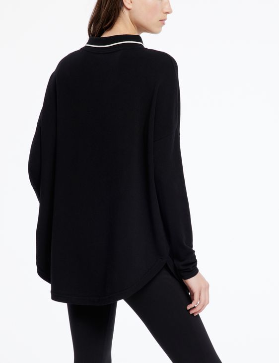 Sarah Pacini Long cardigan - col à découpe