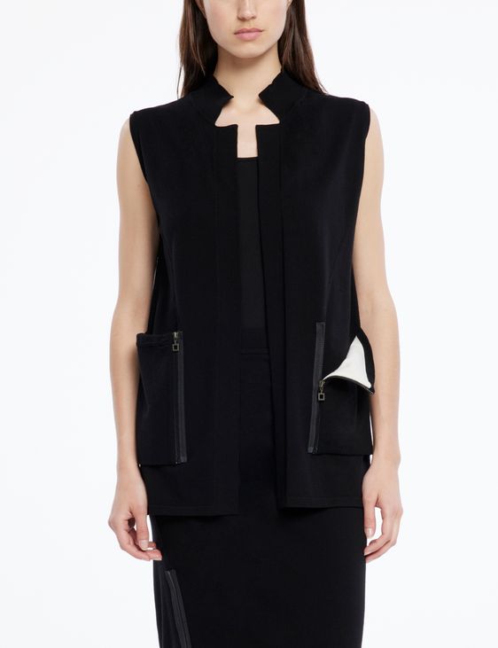 Sarah Pacini Long cardigan - poches réversibles