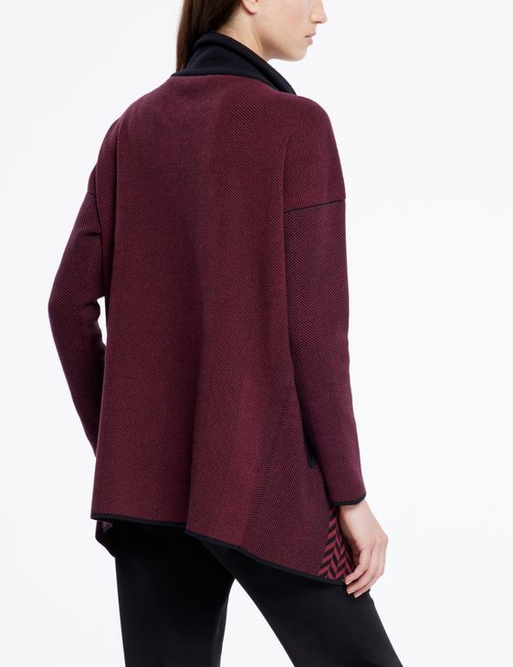 Sarah Pacini Long cardigan - motif chevrons