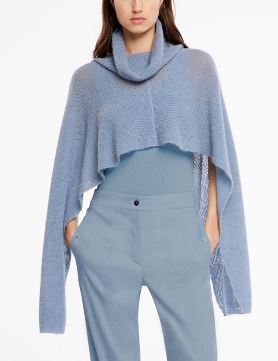 Sarah Pacini Poncho - baby alpaga mix
