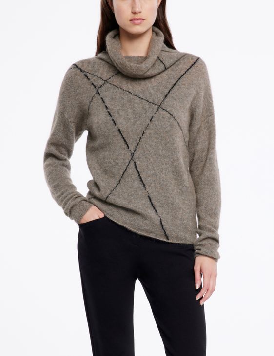 Sarah Pacini Pull mohair-mérinos - lignes