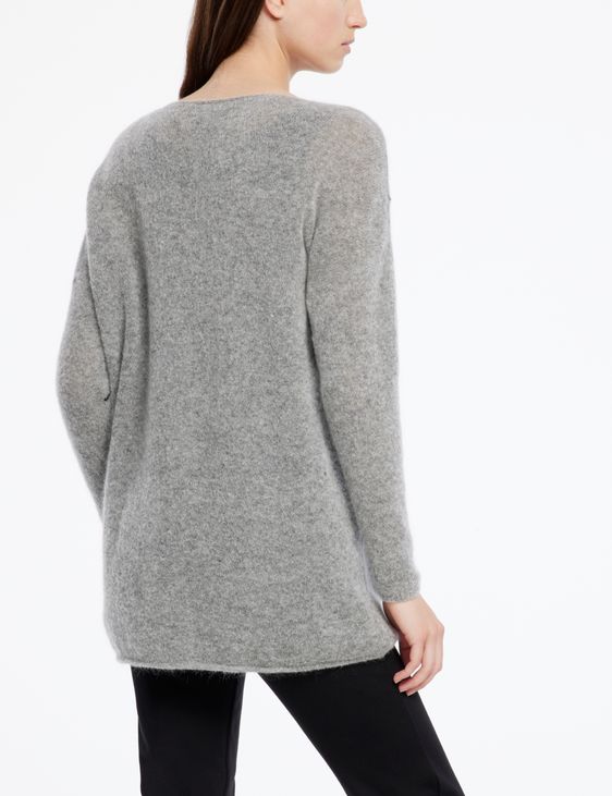 Sarah Pacini Pull long mohair-mérinos - lignes