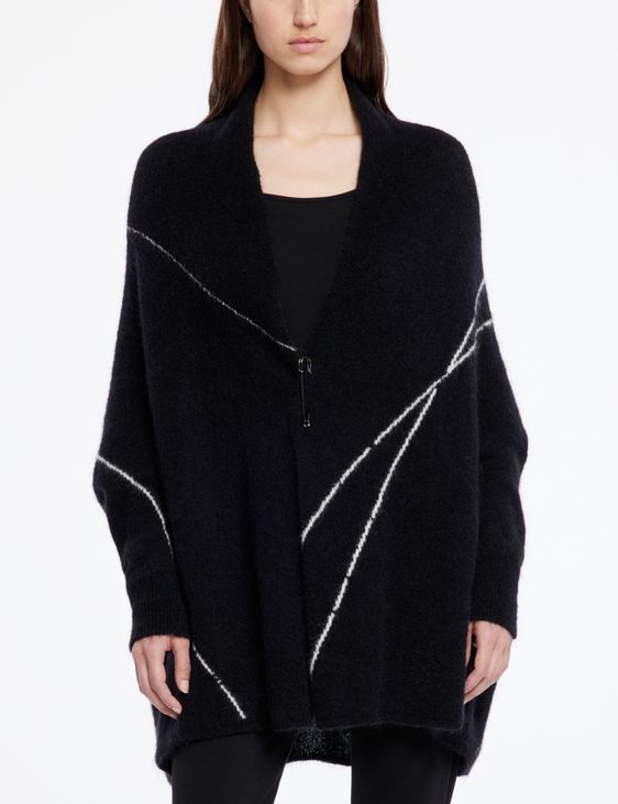 Sarah Pacini Cardigan mohair-mérinos - lignes
