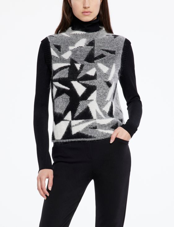 Sarah Pacini Jacquard sweater - sleeveless