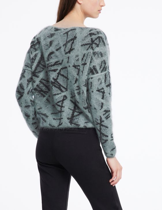 Sarah Pacini Pull court - effet quadrillé