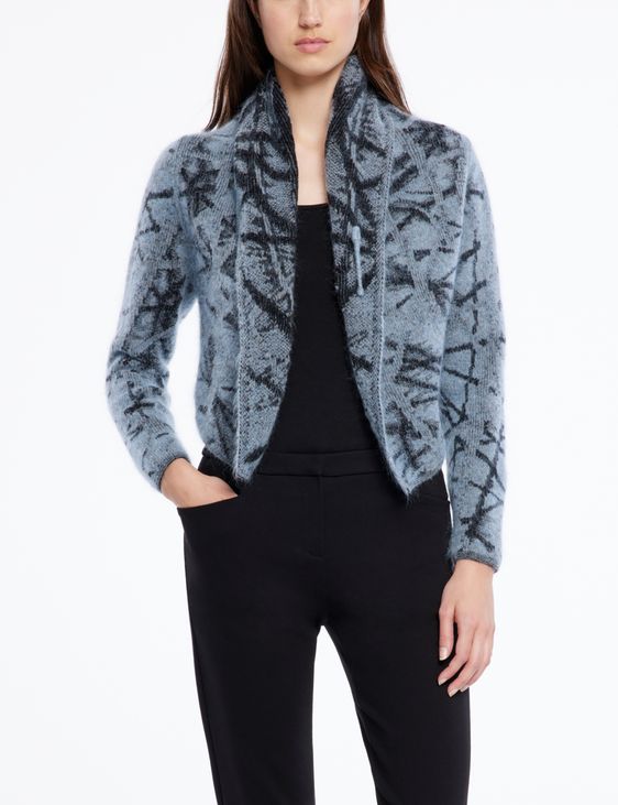 Sarah Pacini Cardigan court - effet quadrillé