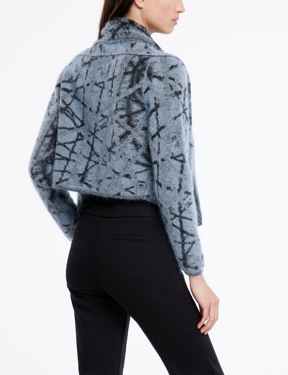 Sarah Pacini Cardigan court - effet quadrillé
