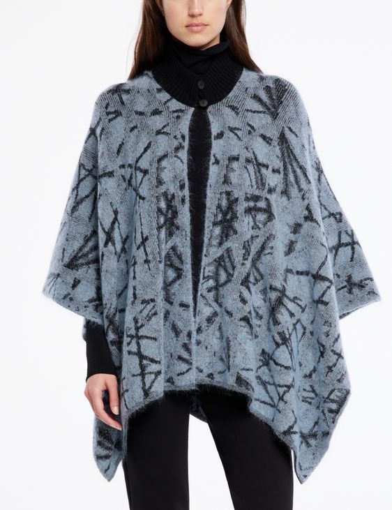 Sarah Pacini Poncho - col cheminée