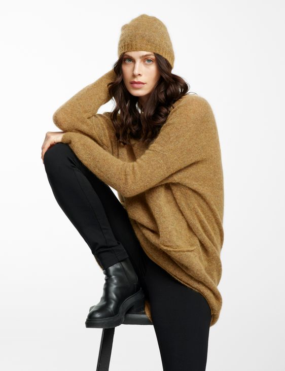 Sarah Pacini Gebreide mohair-merino muts