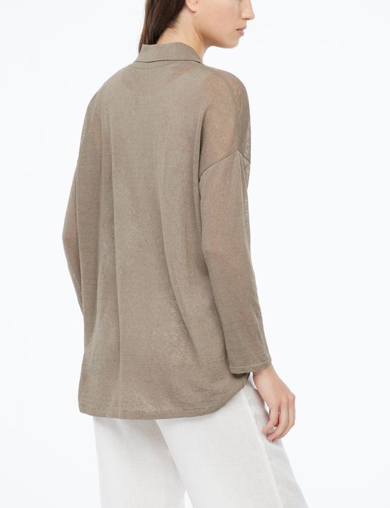 Sarah Pacini Linen shirt - intarsia