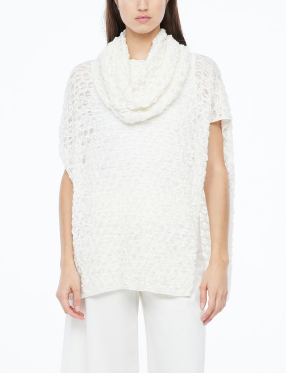 Sarah Pacini Strukturierter Poncho - drapierter Kragen