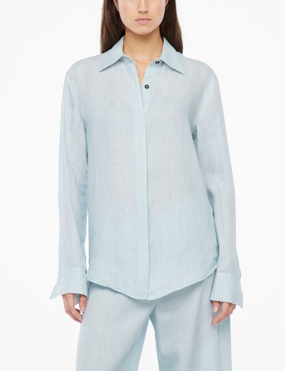 Sarah Pacini Long linen shirt