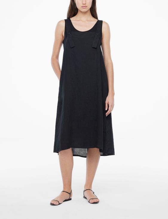 Sarah Pacini Robe en lin - bretelles réglable