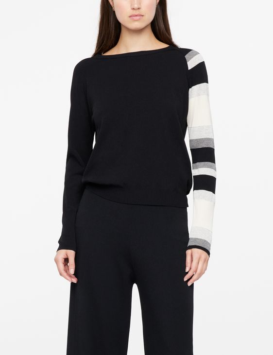Sarah Pacini Pull - détail de rayures