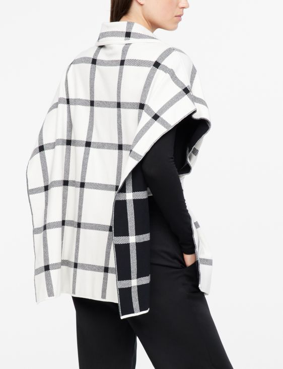 Sarah Pacini Poncho - à carreaux