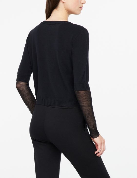 Sarah Pacini Cropped cardigan - veil layer